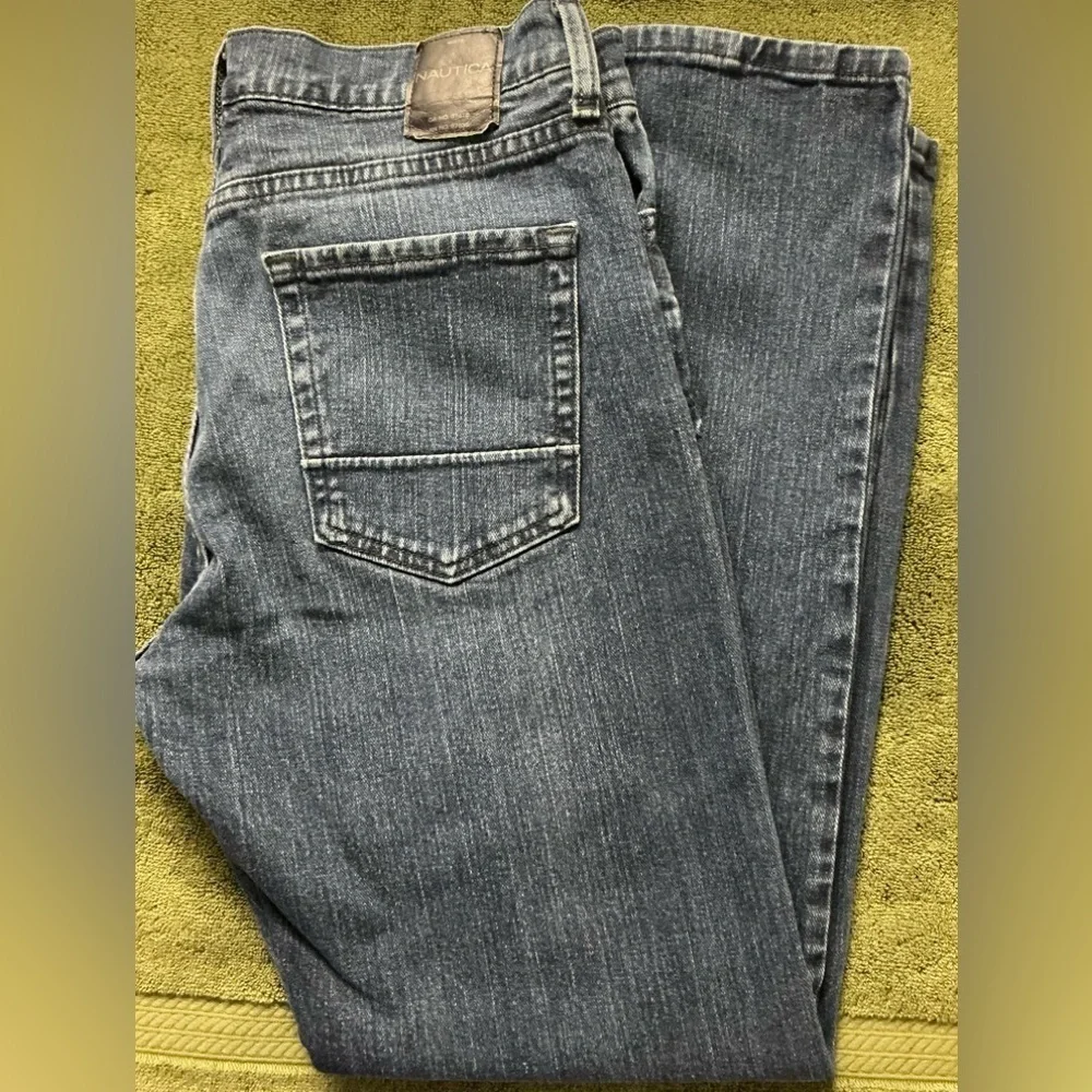 Nautica Vintage Blue Straight Denim Jeans Classic Style Sz 32/30
